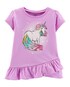 Camiseta Infantil Unicórnio Carter's Lilás