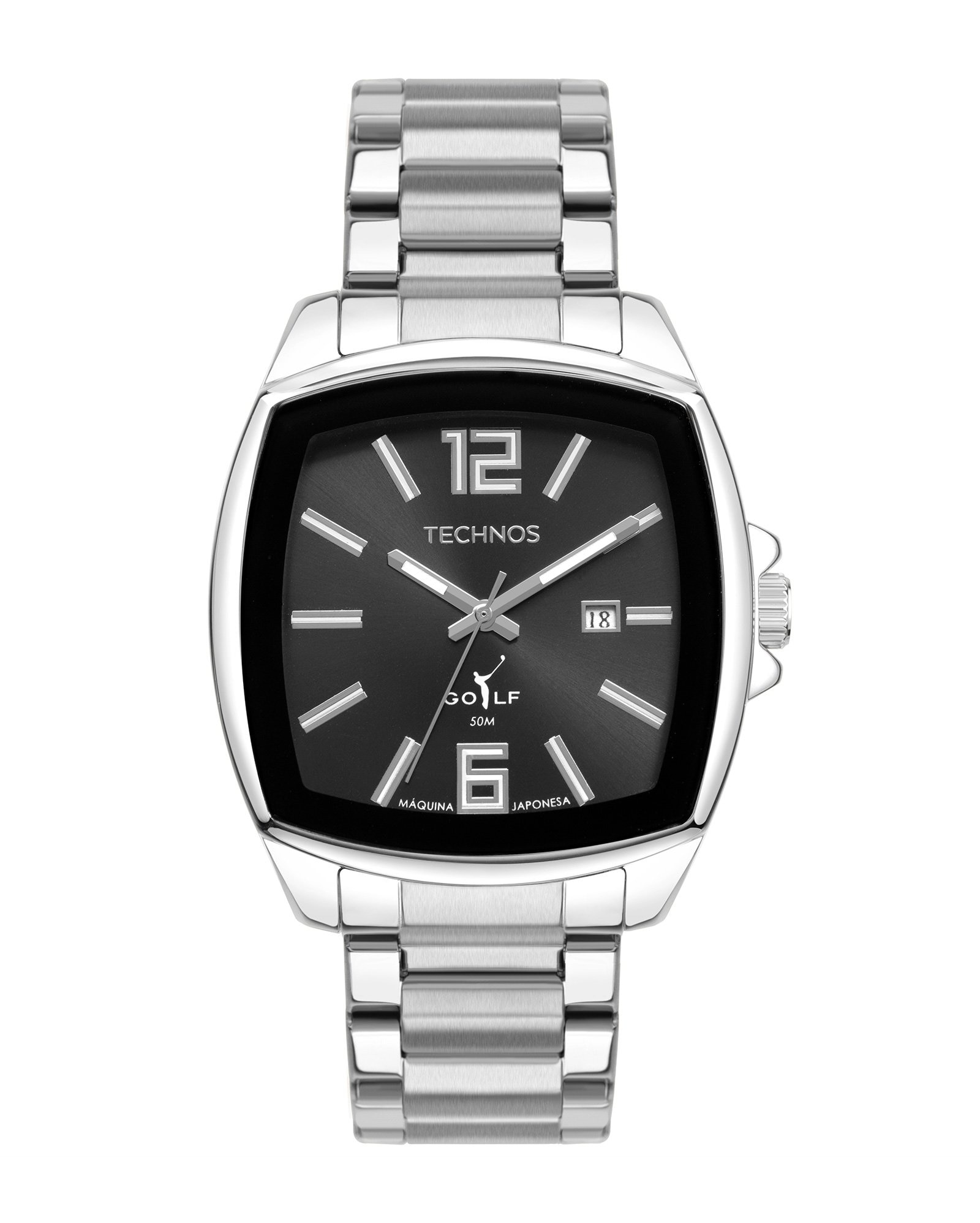 Relógio masculino 5atm technos prateado Clearance