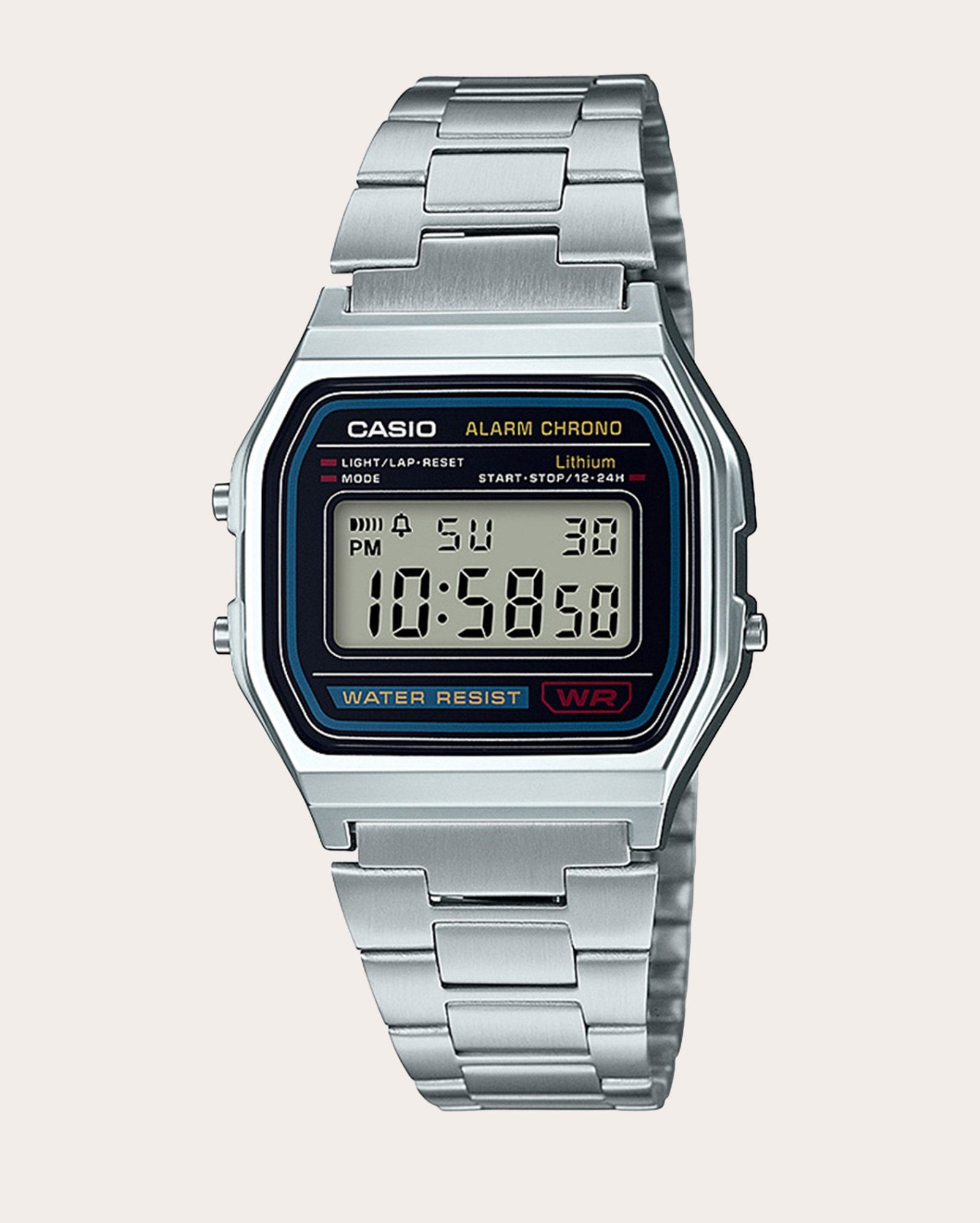 Relógio Vintage Unissex A158WA-1 prata | Casio