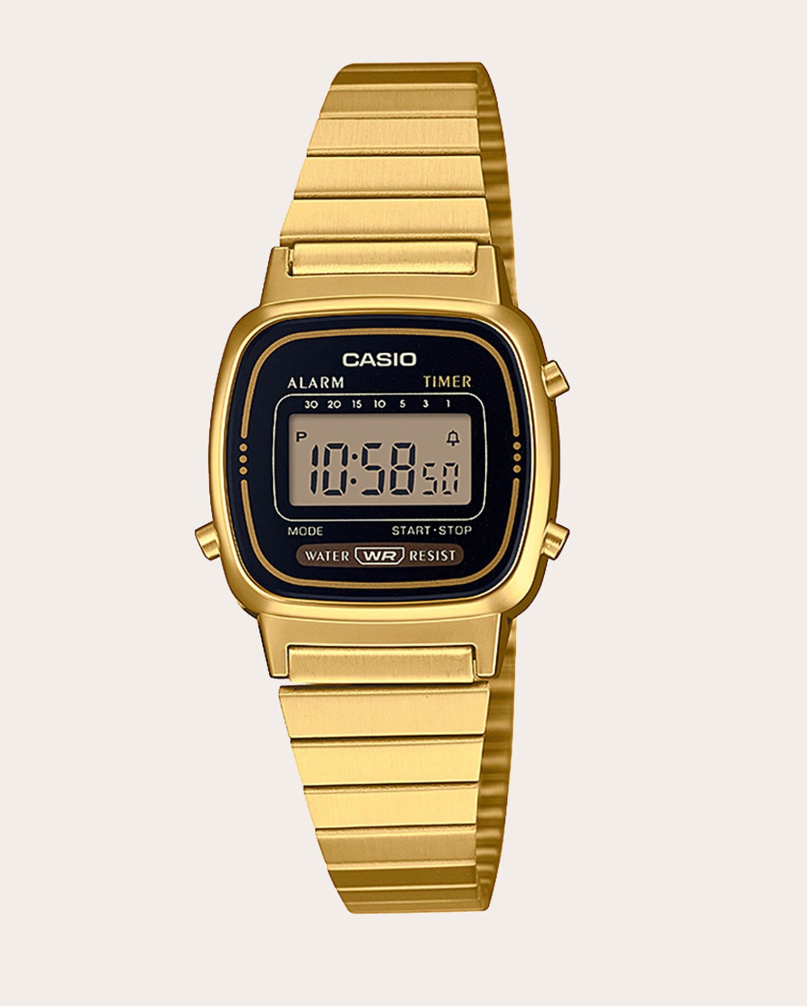 Relógio analógico unissex vintage LA670WGA1DF - dourado | Casio