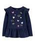 Blusa Infantil Carter's Bichinhos Azul Marinho Tam 2 a 5