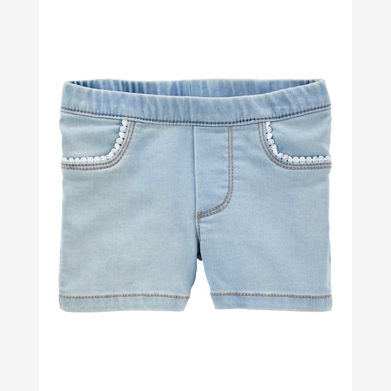 Short Jeans Infantil Carter's Básico Denim Claro Tam 2 a 5