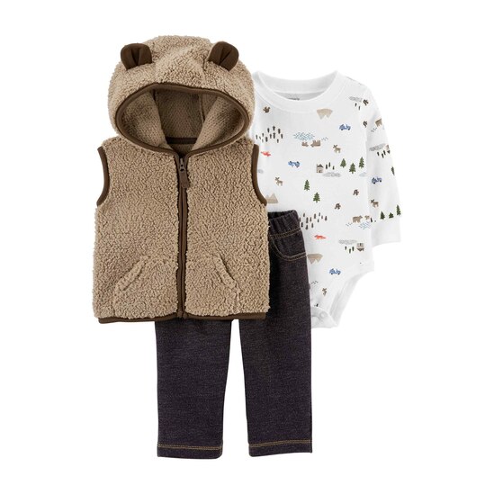 Conjunto Bebê Carter's 3 Peças Camping Multicor Tam RN a 24 Meses
