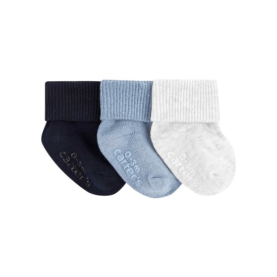 Kit Meia Bebê 3 Pares Carter´s Azul