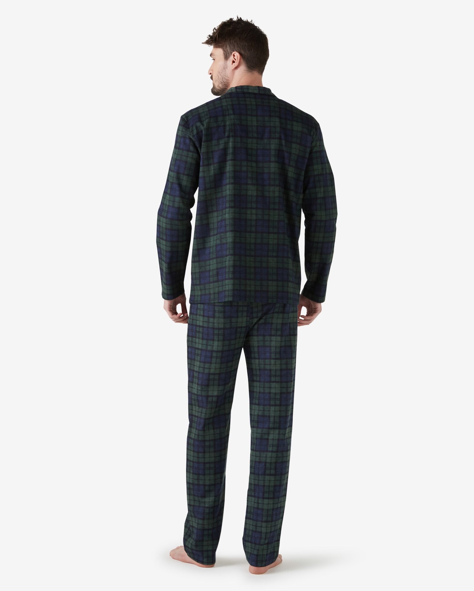 Riachuelo | Pijama Longo Masculino Flanela Xadrez Azul Marinho