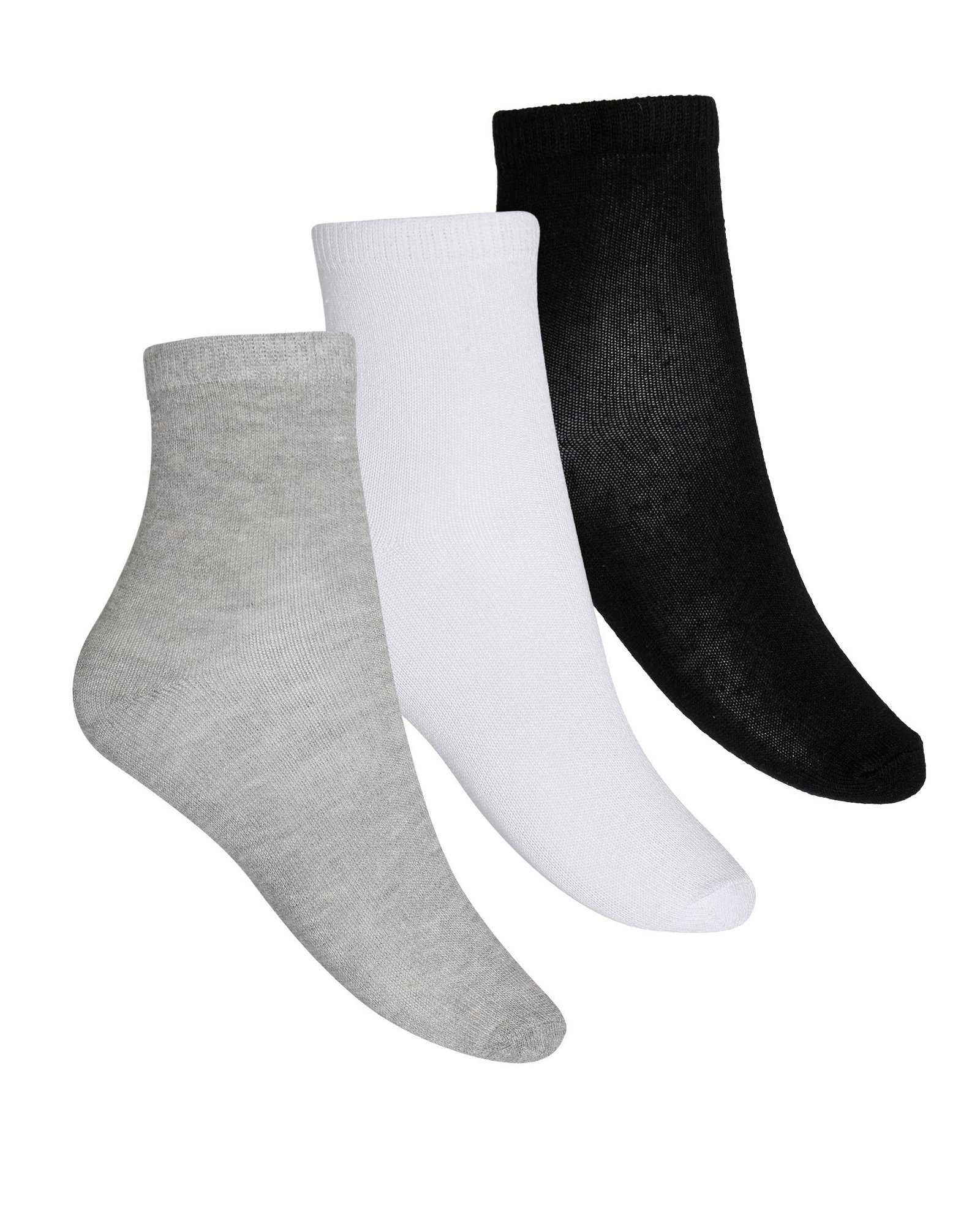 Kit meia juvenil 3 pares cano curto lisa - Preto | Accessori by Riachuelo