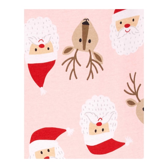 Pijama Infantil Carter´s 2 Peças Santa Claus Rosa