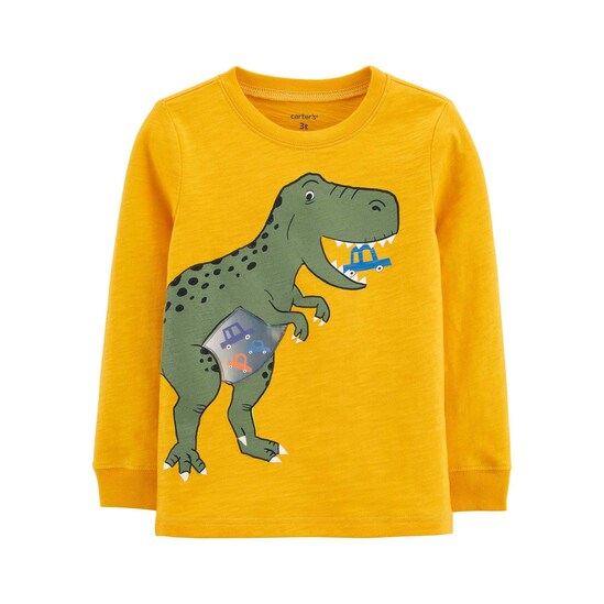 Camiseta Infantil Manga Longa Dino Carter's Amarelo