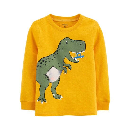 Camiseta Infantil Manga Longa Dino Carter's Amarelo