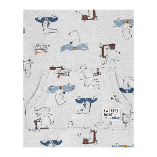 Macacão Bebê Carter´s Awesome Squad Cinza Mescla
