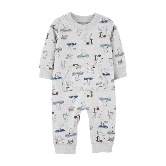 Macacão Bebê Carter´s Awesome Squad Cinza Mescla