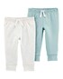 Kit Calça Bebê Carter´s 2 Peças Azul/Cinza Mescla