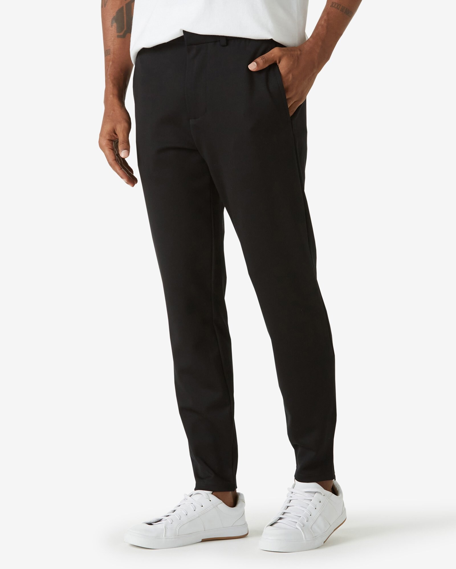 Riachuelo | Calça Alfaiataria Masculina Bolso Faca Tecido Plano Preto Pool  by Riachuelo