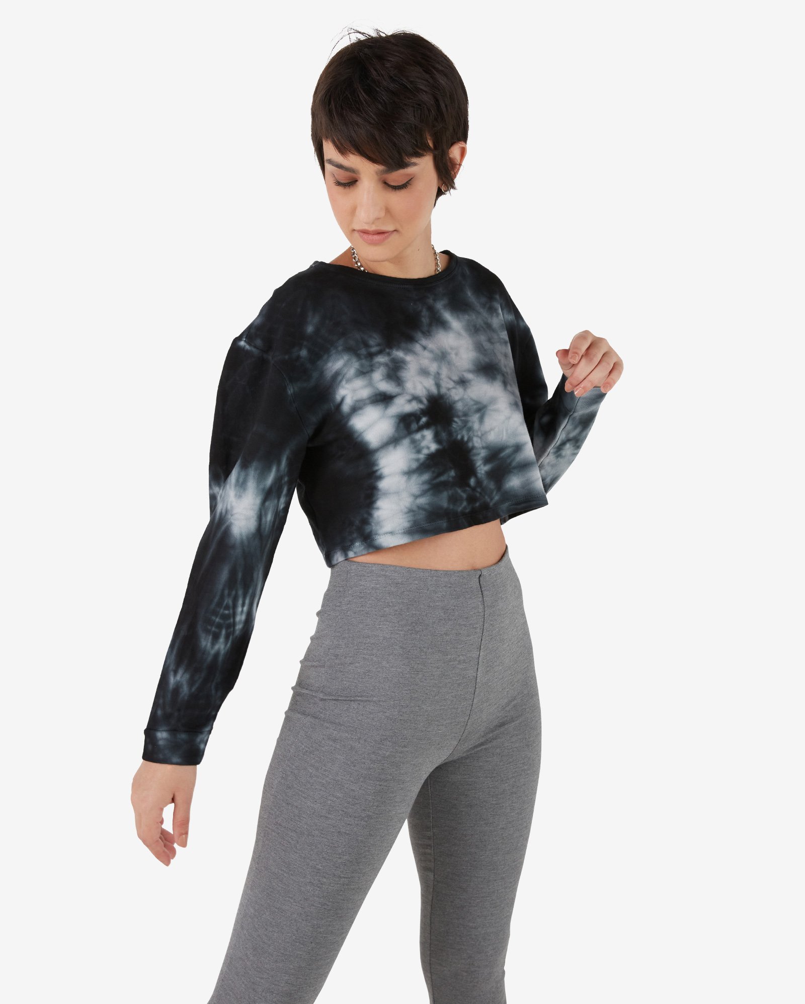 Cropped manga longa riachuelo Clearance