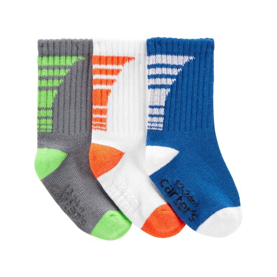 Kit Meia Infantil Cano Longo 3 Pares Carter´s Multicor