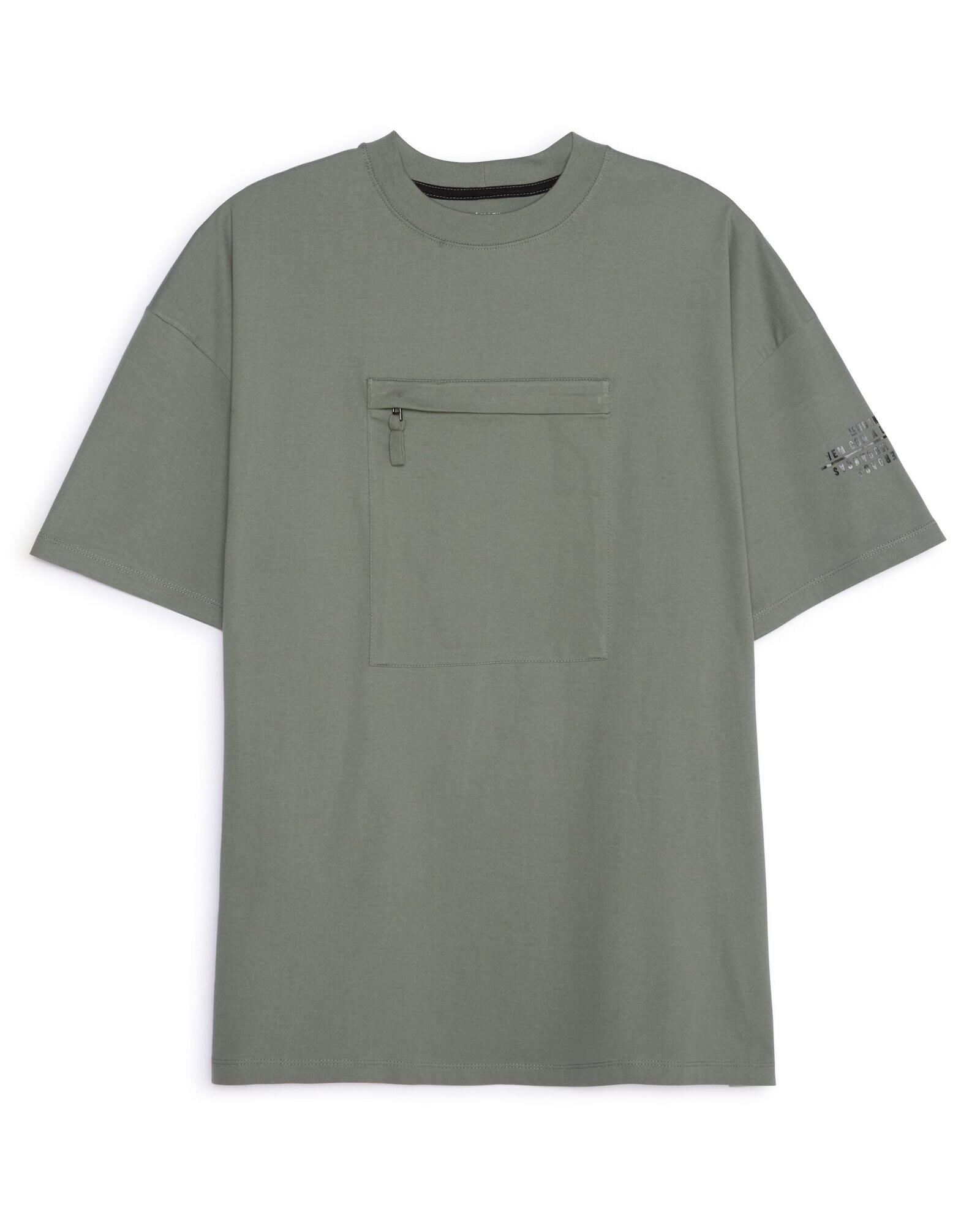 camisa verde militar oversize