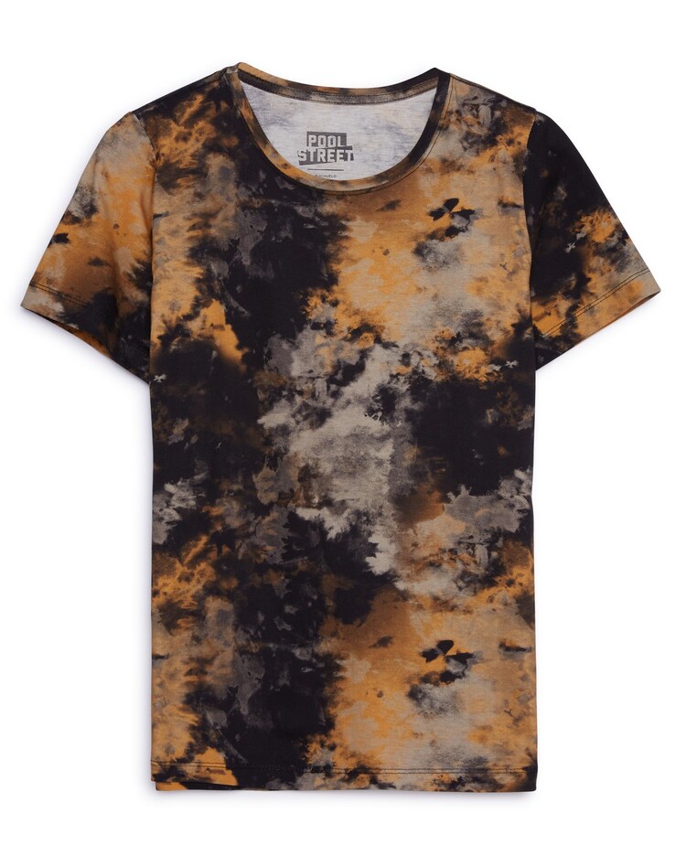 Riachuelo Camiseta Feminina Manga Curta Tie Dye Preto Pool by