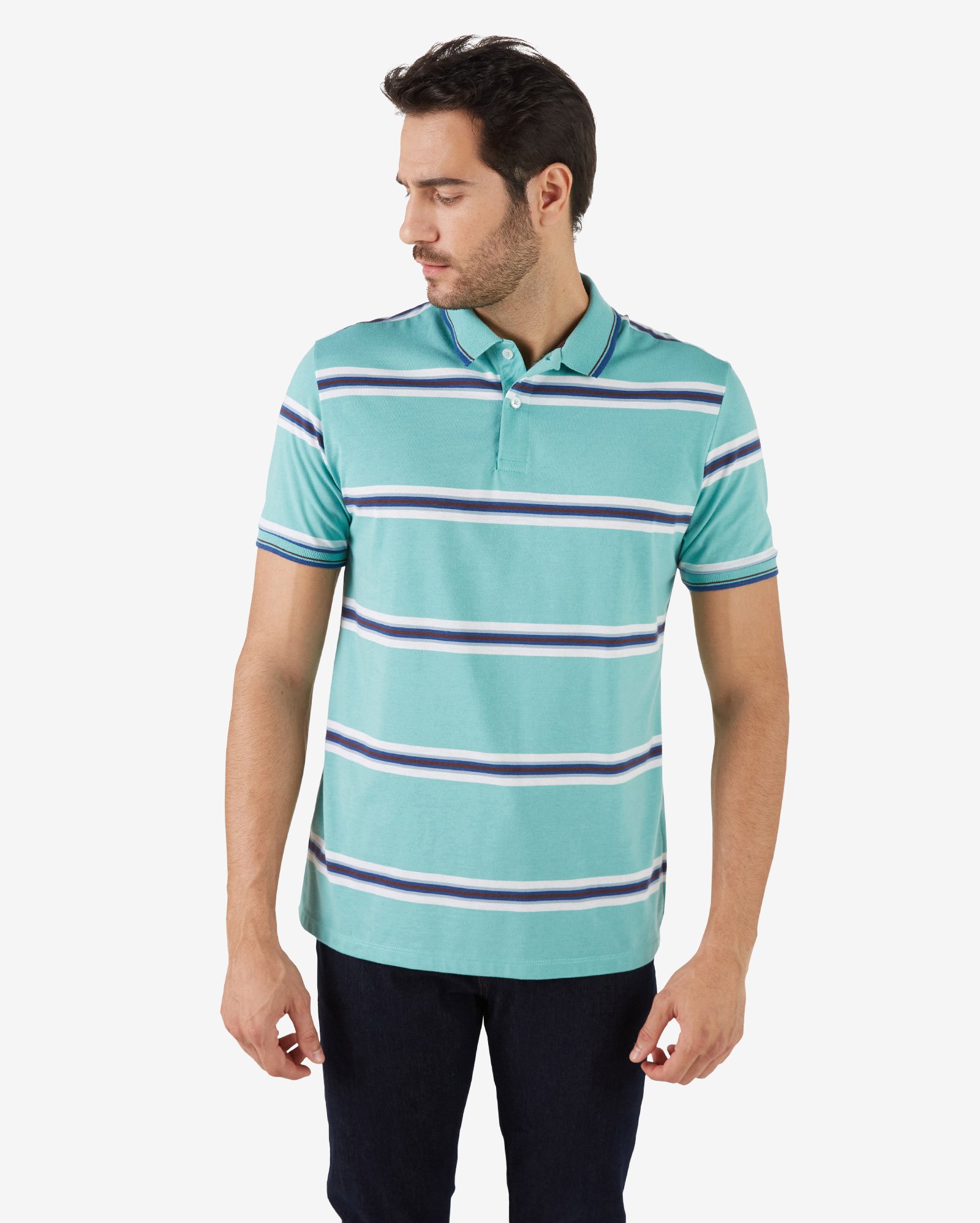 camisa polo verde agua masculina