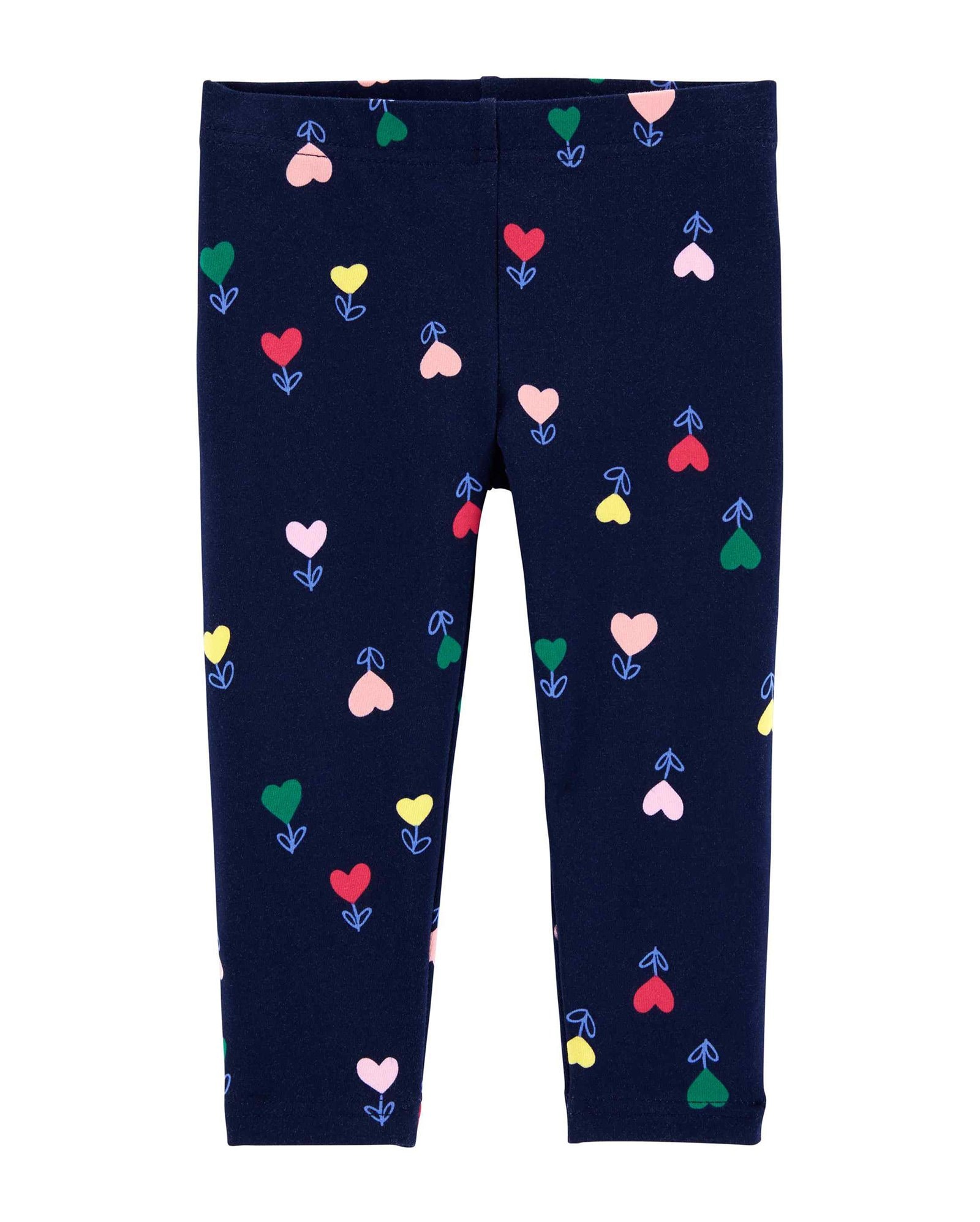 Riachuelo | Calça Legging Infantil Carter´s Heart Flowers Azul Tam. 2 a 5  Anos