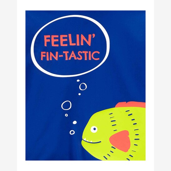 Conjunto de Praia Infantil Carter´s 2 Peças Feeling Fin-Tastic Azul/Amarelo