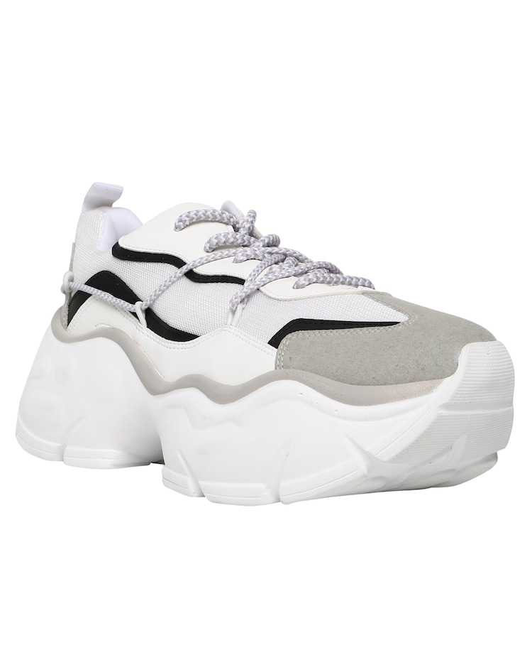 Riachuelo Tênis Casual Chunky Recortes Zatz Branco