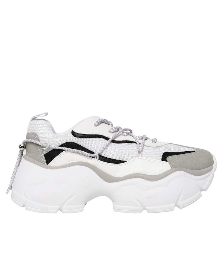 Riachuelo Tênis Casual Chunky Recortes Zatz Branco