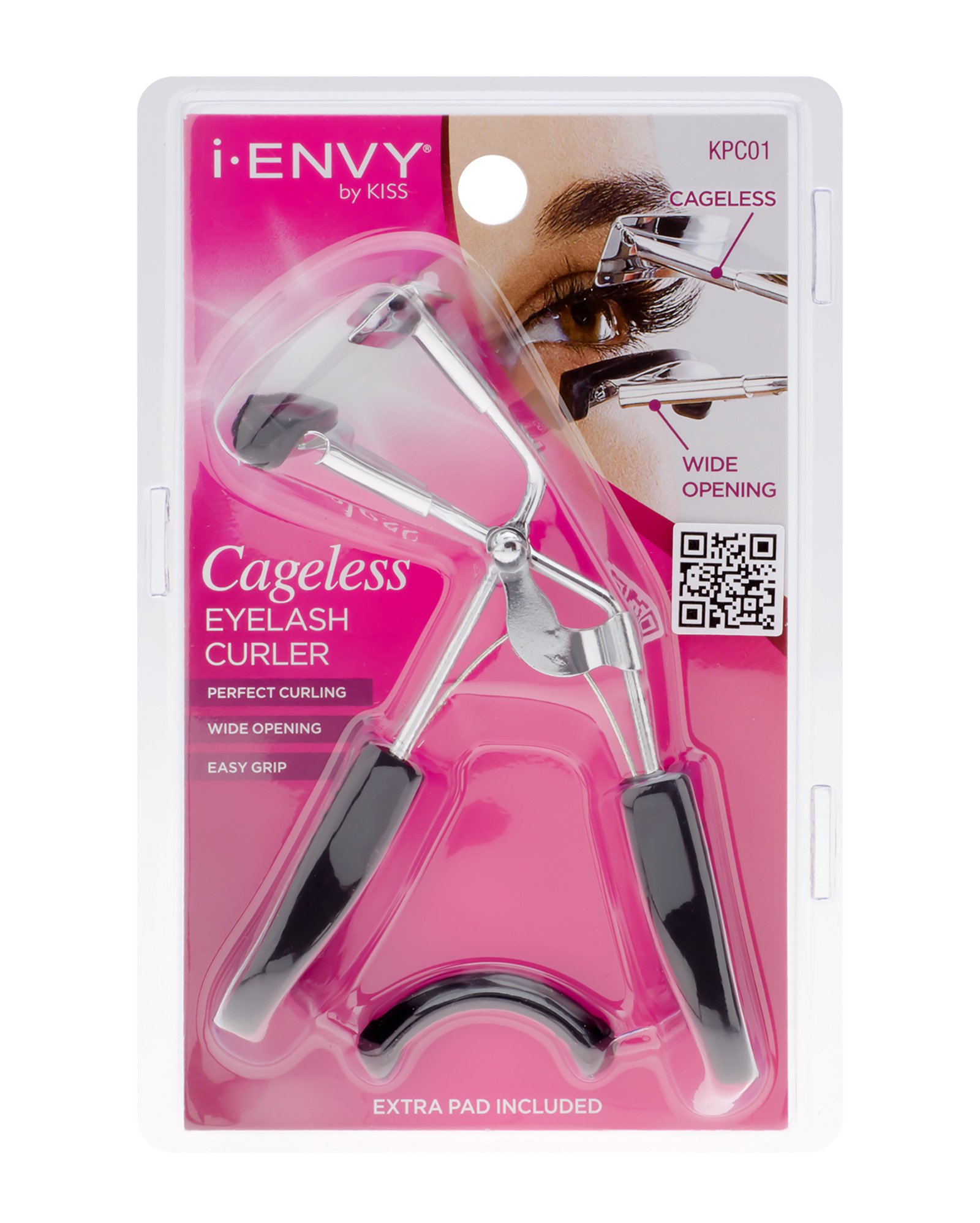 Curvador de Cílios i-Envy by Kiss Cageless Power Curl Prateado