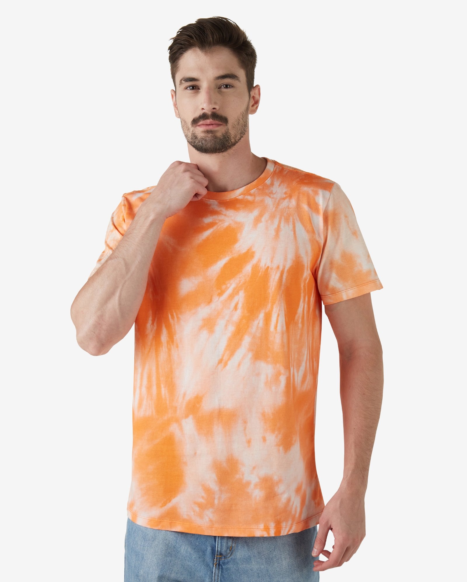 blusa tie dye laranja