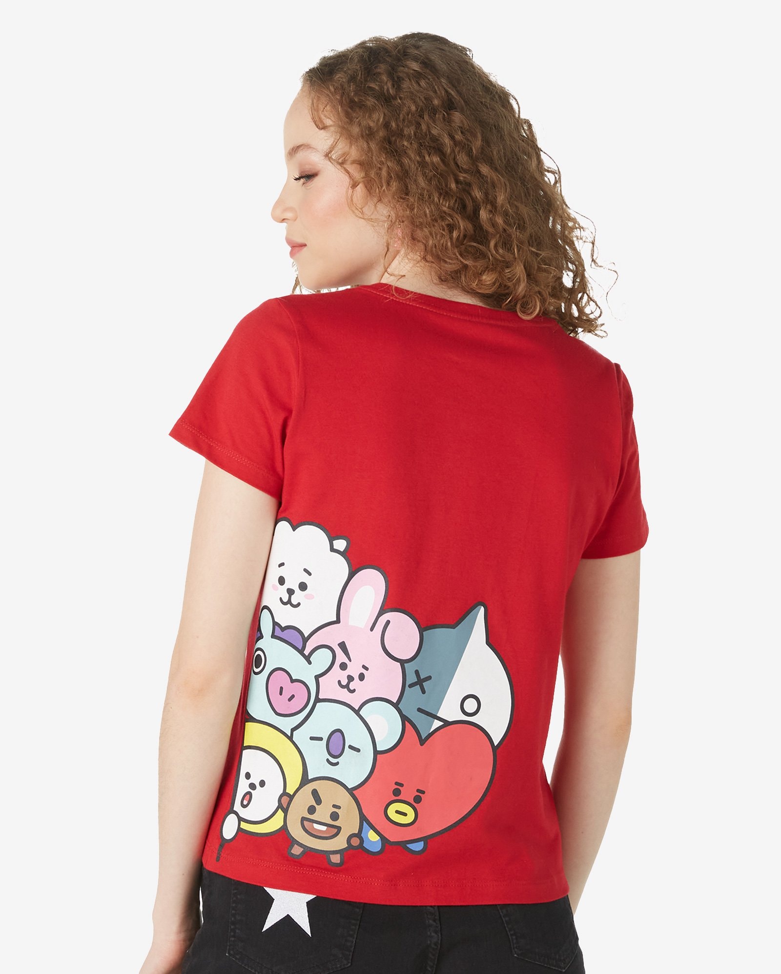 Riachuelo | Camiseta Juvenil Manga Curta BT21 Vermelho Tam 10 a 18