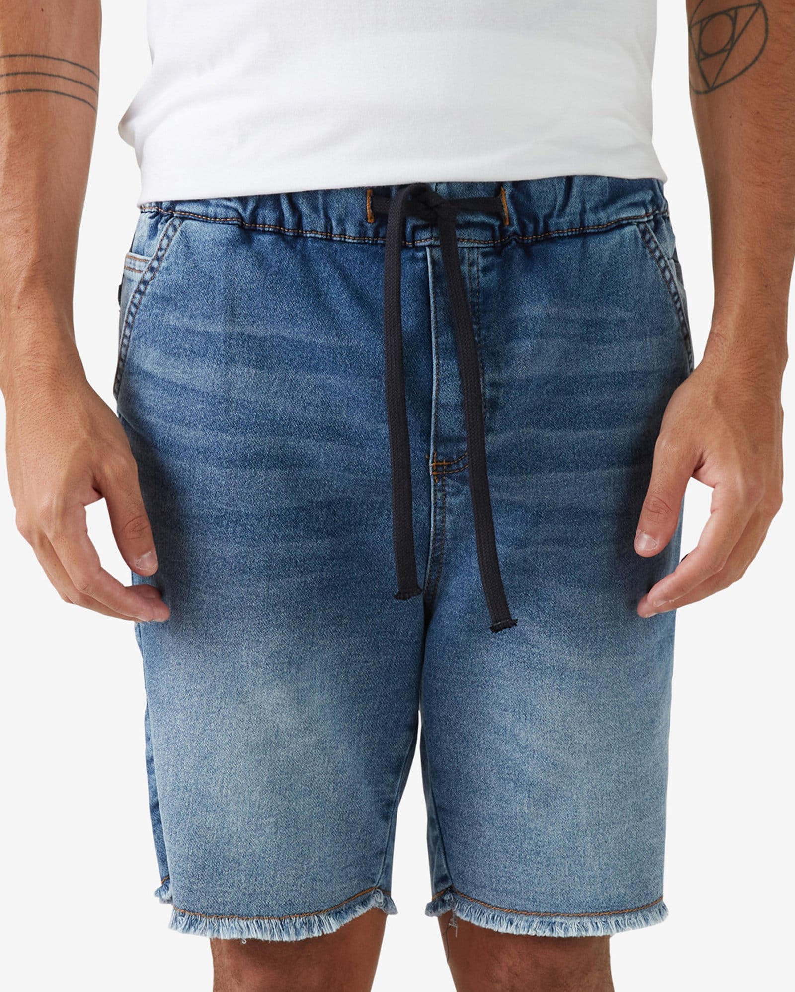 Riachuelo | Bermuda Jeans Masculina Elástico Denim Médio