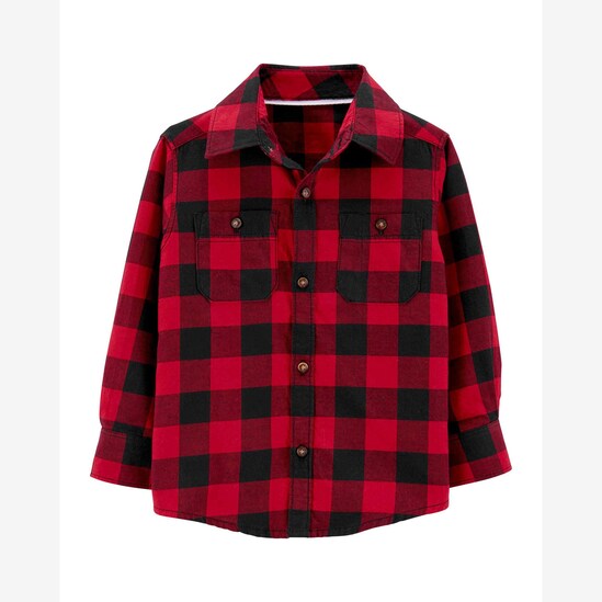 Camisa Infantil Carter´s Manga Longa Xadrez Vermelho