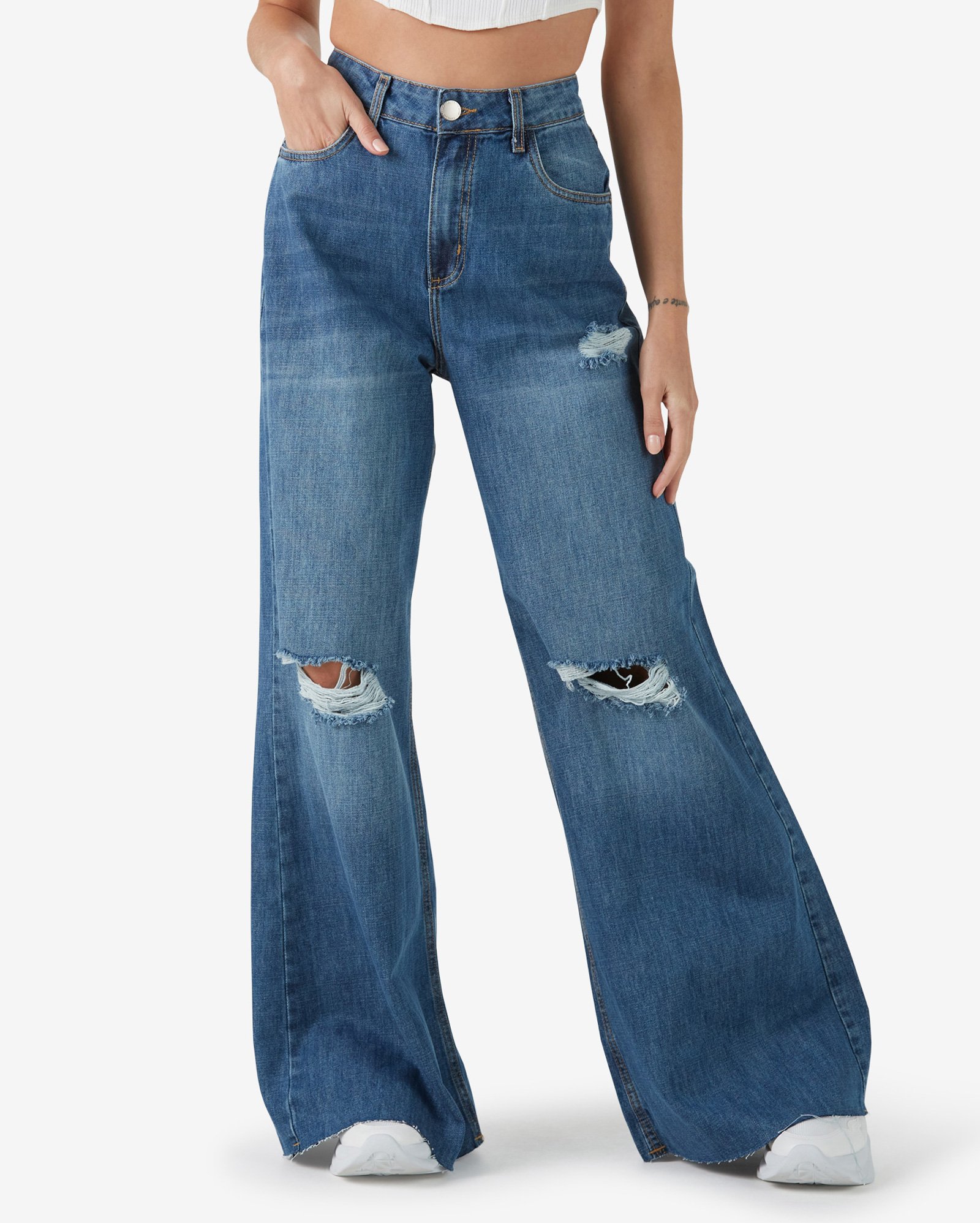 Riachuelo | Calça Jeans Feminino Wide Leg Denim Médio AK by Riachuelo