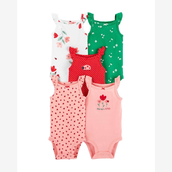 Kit Body Bebê Carter´s 5 Peças Little Garden Multicor