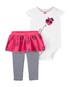 Conjunto Bebê Carter´s 2 Peças Ladybug Branco/Rosa