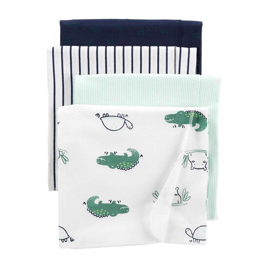 Kit Paninha de Boca Carter´s 4 Peças Turtle Branco/Azul