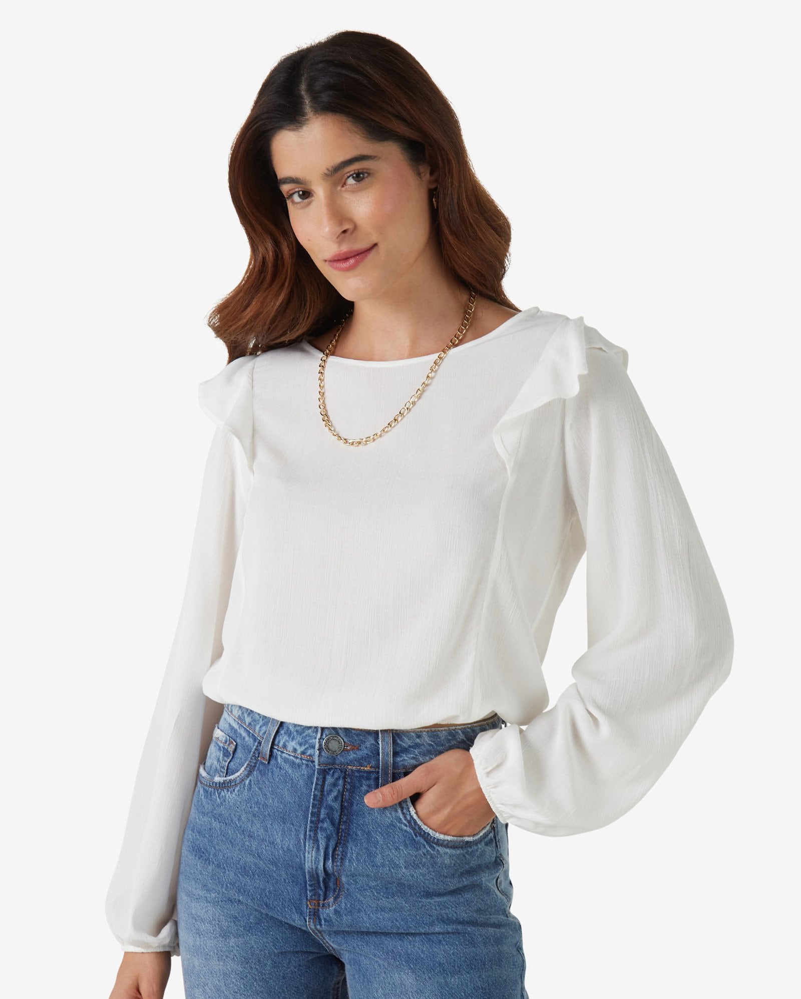 blusa manga longa riachuelo