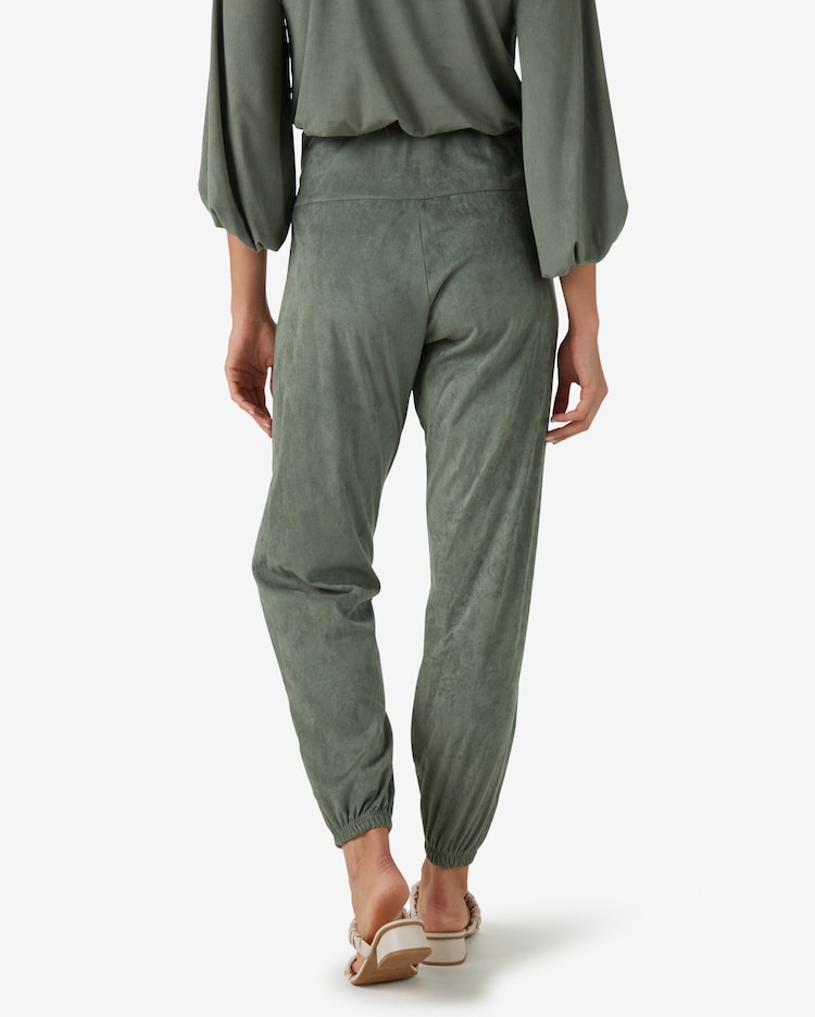Riachuelo Calça Feminina Jogger Suede Verde Mar Escuro AK by