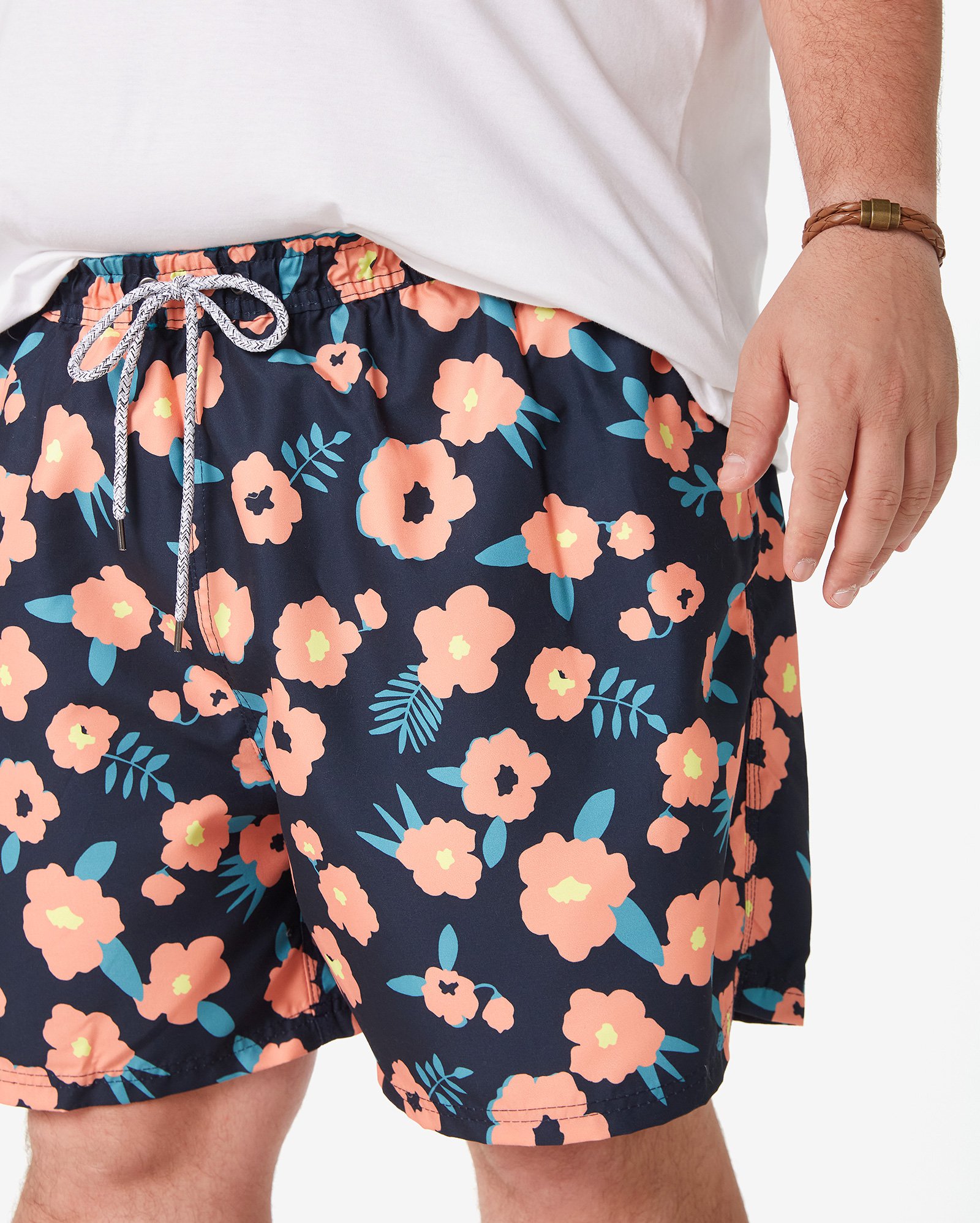 Riachuelo Short gua Plus Size Masculino Floral Azul Ultramarine 