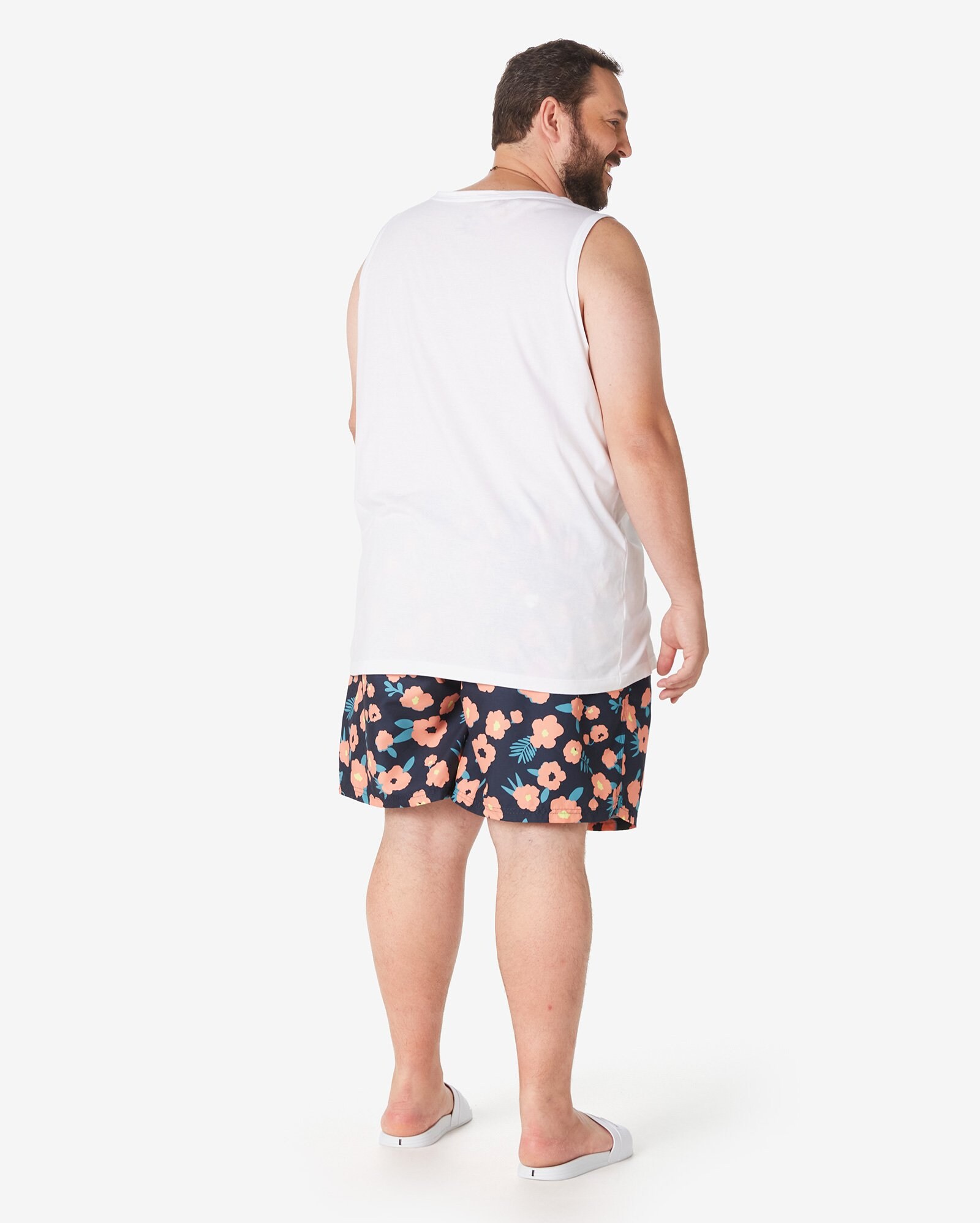 Riachuelo Short gua Plus Size Masculino Floral Azul Ultramarine 