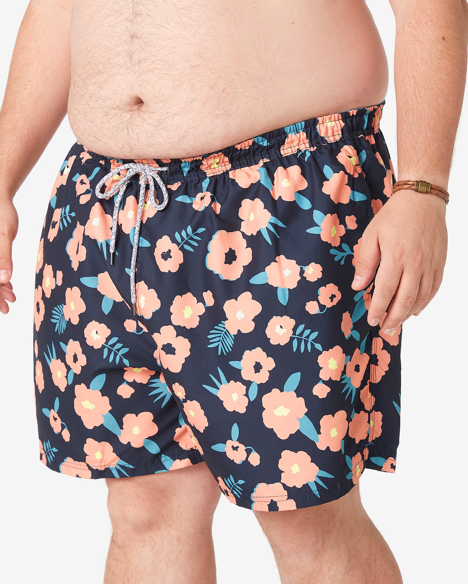 Riachuelo Short gua Plus Size Masculino Floral Azul Ultramarine 