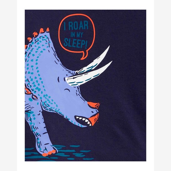 Kit pijama infantil 3 peças dinossauro azul | Carter's