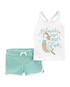 Conjunto Infantil Carter's 2 Peças Mermaids Have More Fun Sereia Branco/Verde Água Tam 2 a 5