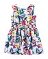 Vestido Curto Infantil Carter's Sem Mangas com Recorte Floral Branco Tam 2 a 5