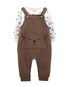 Conjunto Bebê Carter's 2 Peças Floresta Marrom Claro/Branco Tam 1 a 24 Meses
