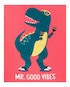 Conjunto Infantil Carter's 2 Peças Mr. Good Vibes Dinossauro Vermelho/Cinza Mescla Tam 2 a 5
