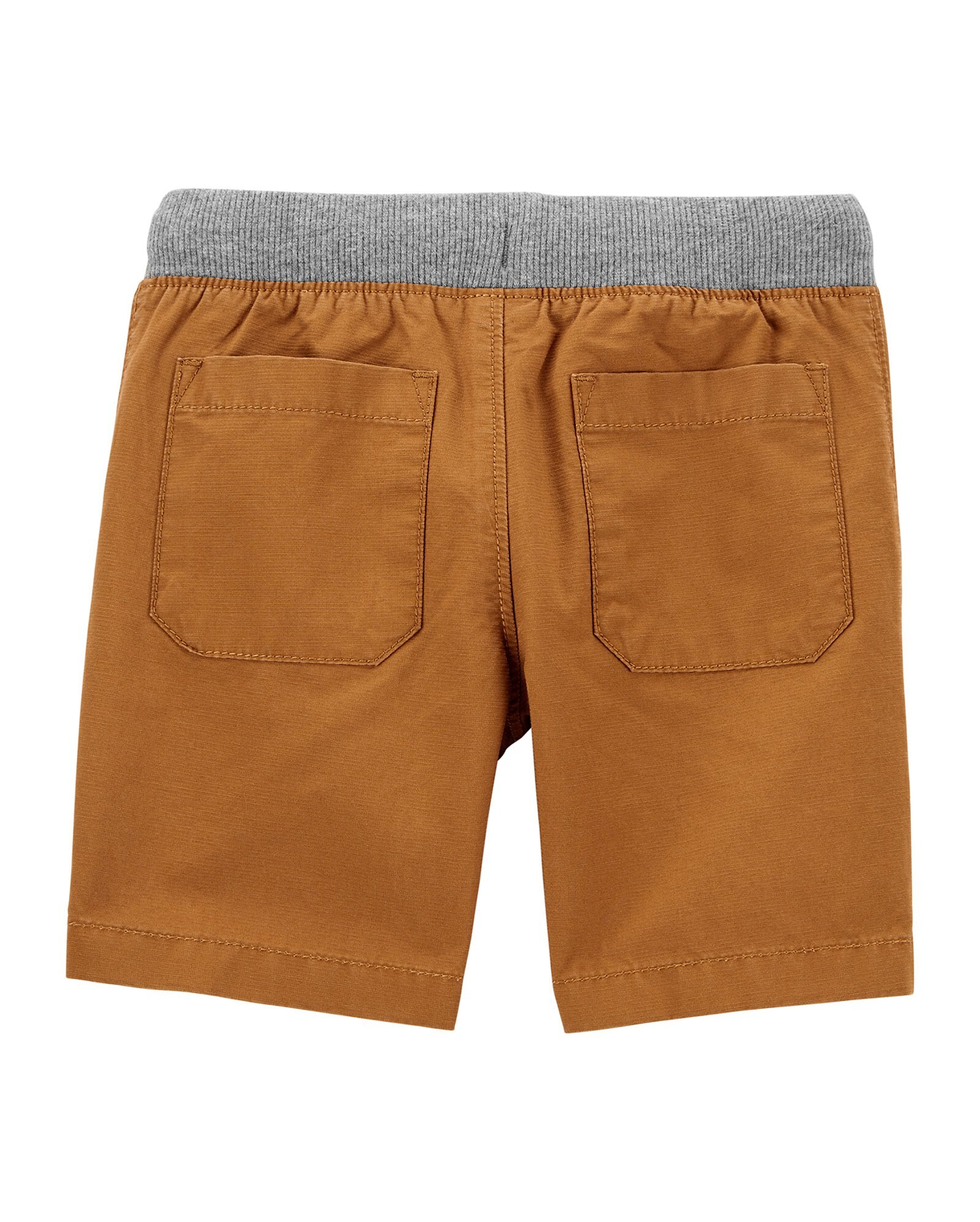 Bermuda Jeans Color Infantil Carter's Cós Elástico Marrom Camelo Tam 2