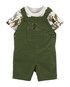 Conjunto Bebê Carter's 2 Peças Animais Verde Militar/Branco Tam 1 a 24 Meses