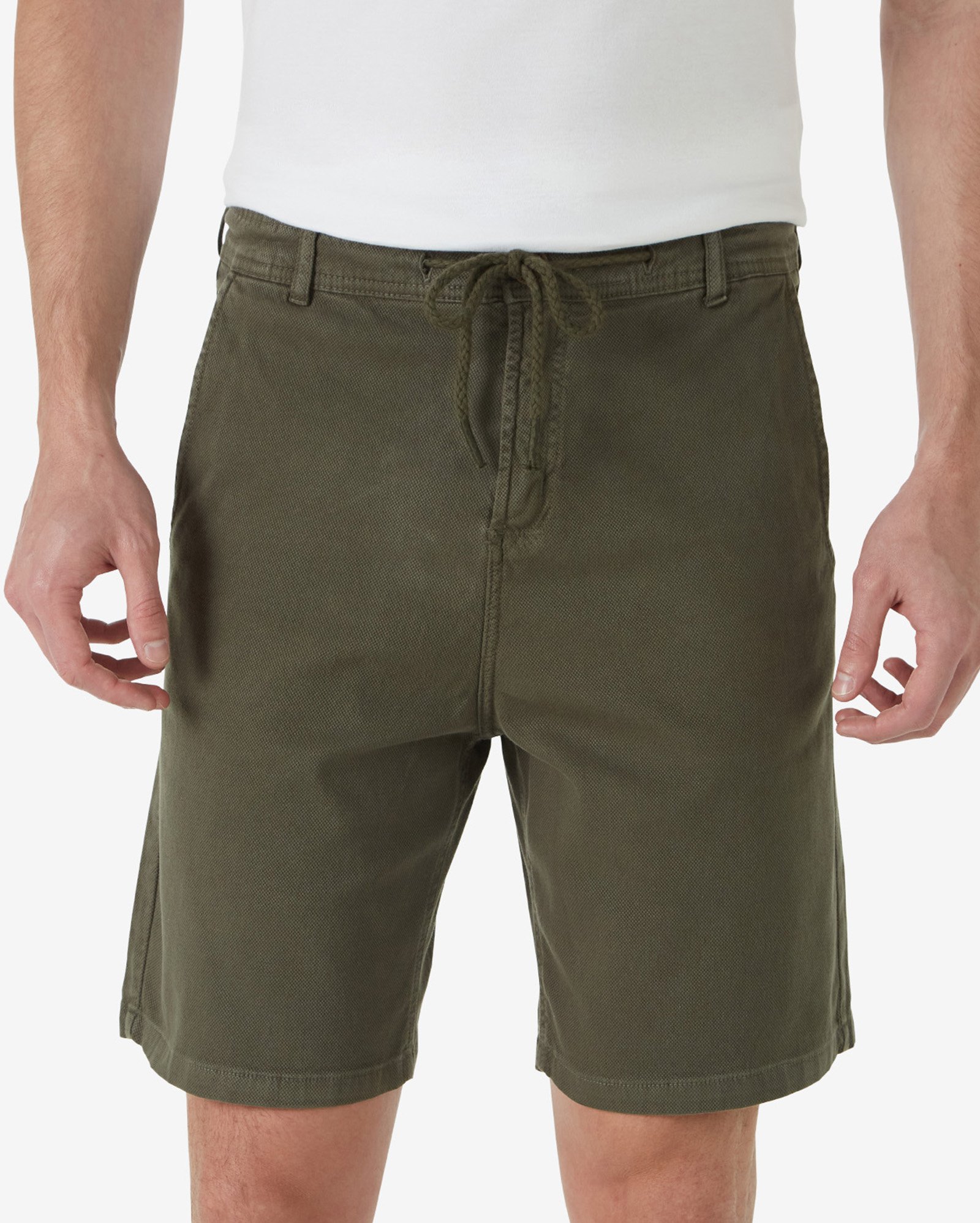 Riachuelo | Bermuda Jeans Color Masculina Reta Amarração Textura Verde  Militar Pool by Riachuelo