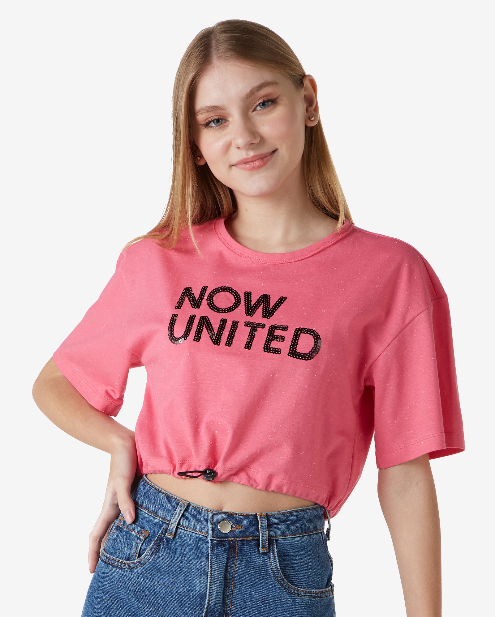 camisa now united rosa