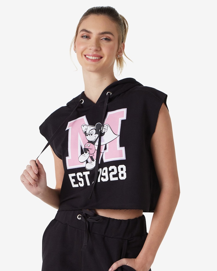 Riachuelo Blusa de Moletom Cropped Feminina Esportiva Mickey